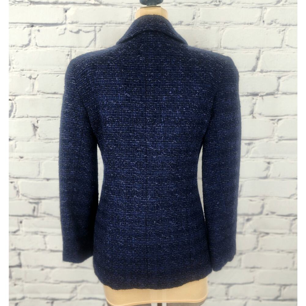 VTG Impasse New York Blazer Womens 2 Tweed Gold Buttons Corpcore Darkacademia - Picture 2 of 6
